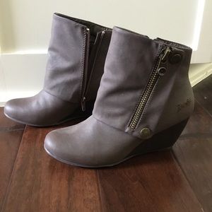 Blowfish wedge booties- size 8